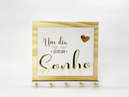 PORTA CHAVE SONHO MADEIRA